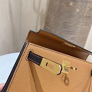 Hermes Kelly Mini Sellier Bag Gold Epsom Gold Hardware Size 19x12x6 cm - 3