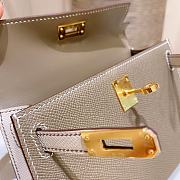 Hermès Kelly Mini Epsom Gold Gray Size 19x12x6 cm - 6