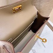 Hermès Kelly Mini Epsom Gold Gray Size 19x12x6 cm - 3