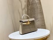Hermès Kelly Mini Epsom Gold Gray Size 19x12x6 cm - 2