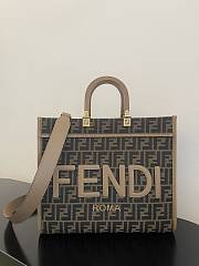Fendi Sunshine Large Brown FF jacquard fabric shopper Size 35x31x17 cm - 5