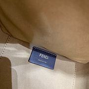 Fendi Sunshine Beige leather shopper leather with raised 3D-texture FF Size 35x17x31 cm - 2