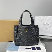 Prada Large nappa-leather tote bag with topstitching Size 39x32x13 cm - 1