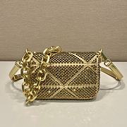 Prada Satin mini-bag Gold with crystals Size 17x11.5x6.5 cm - 2