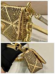 Prada Satin mini-bag Gold with crystals Size 17x11.5x6.5 cm - 6