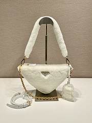 Prada Shearling mini White Bag Size 28x16x7 cm - 1