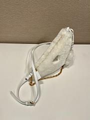 Prada Shearling mini White Bag Size 28x16x7 cm - 6