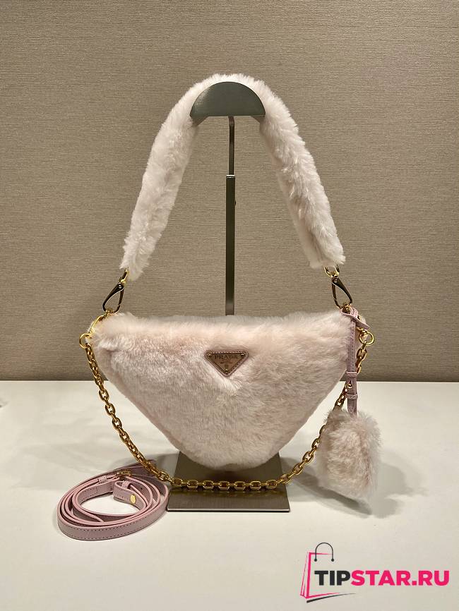 Prada Shearling mini Pink Bag Size 28x16x7 cm - 1