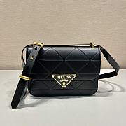 Prada soft calfskin shoulder Balck bag Size 22x16x6 cm - 1