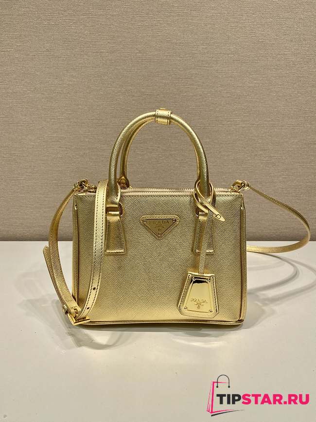 Prada Galleria Saffiano leather mini-bag Platinum Size 20x15x9.5 cm - 1