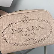 Prada Perforated Logo Shoulder Bag Pink Size 20.5x13x8.5 cm - 2