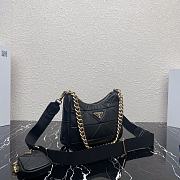 Prada Re-edition 2005 Black Nappa Leather patchwork bag Size 24x17x7 cm - 3