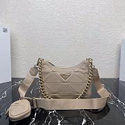 Prada Re-edition 2005 Light Brown Nappa Leather patchwork bag Size 24x17x7 cm - 1