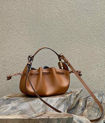 Fendi Pomodorino leather Brown bag Size 24×9.5×14 cm
