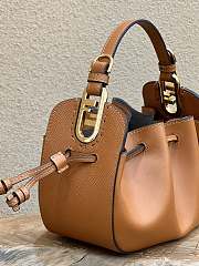 Fendi Pomodorino leather Brown bag Size 24×9.5×14 cm - 3