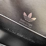 Balenciaga x Adidas Hourglass Small Handbag in black and white shiny box calfskin Size 19x13x6 cm - 6