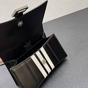 Balenciaga x Adidas Hourglass Small Handbag in black and white shiny box calfskin Size 19x13x6 cm - 4