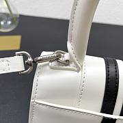 Balenciaga x Adidas Hourglass Small Handbag in White and Black shiny box calfskin Size 19x13x6 cm - 5