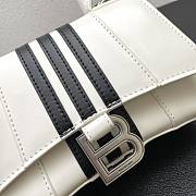 Balenciaga x Adidas Hourglass Small Handbag in White and Black shiny box calfskin Size 19x13x6 cm - 4