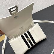 Balenciaga x Adidas Hourglass Small Handbag in White and Black shiny box calfskin Size 19x13x6 cm - 3