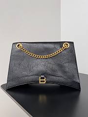 Balenciaga Crush Chain Bag in black crushed calfskin gold hardware Size 39.9x24.9x13 cm - 1