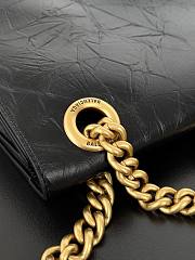 Balenciaga Crush Chain Bag in black crushed calfskin gold hardware Size 39.9x24.9x13 cm - 6