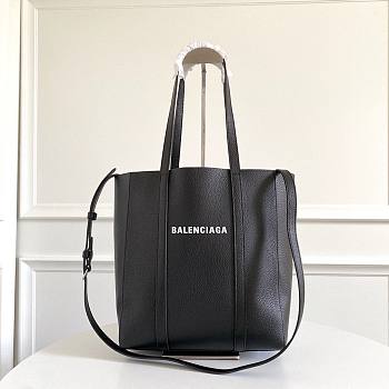 Balenciaga Everyday Tote Bag in black smooth calfskin Size 28x25x12 cm