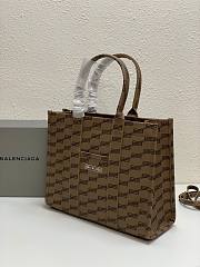 Balenciga Medium Signature Shopper Tote Bag Beige & Brown Size 35x13x27 cm - 3