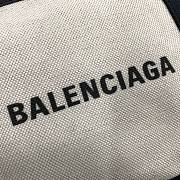 Balenciaga Navy Small Cabas in off-white cotton canvas Size 25x18x9 cm - 5