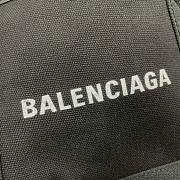 Balenciaga Navy Small Cabas in off-Bkack cotton canvas Size 25x18x9 cm - 6