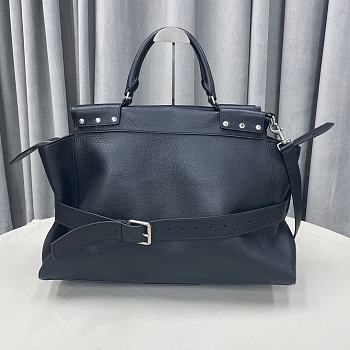 Balenciaga Waist Large Bag in black grained calfskin Size 50x17x37 cm