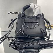 Balenciaga Neo Classic Mini Top Handle Bag Leather Gun Metal Size 18 cm - 1