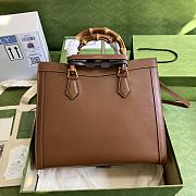 Gucci Diana medium tote bag in Brown leather Size 35x30x14 cm - 4