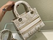 Dior Lady Gold Embroidered Bag 897623 size 24cm - 5