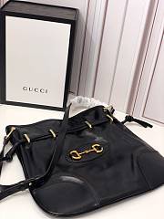 GUCCI  Gucci 1955 Horsebit Messenger Black Bag Size 38x35x5 cm - 5