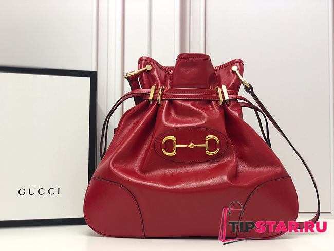 GUCCI Gucci 1955 Horsebit Messenger Red Bag Size 38x35x5 cm - 1
