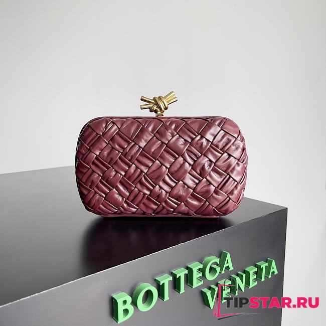 BOTTEGA VENETA Minaudiere Knot Bag Red Size 20.5x6x12.5 cm - 1