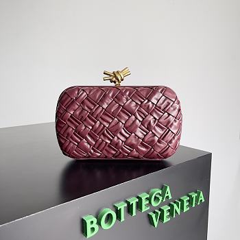 BOTTEGA VENETA Minaudiere Knot Bag Red Size 20.5x6x12.5 cm