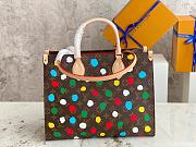 Louis Vuitton x Yayoi Kusama OnTheGo MM Monogram canvas with 3D Painted Dots print Size 35 x 27 x 14 cm - 2
