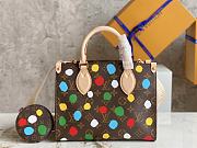 Louis Vuitton x Yayoi Kusama OnTheGo PM Monogram canvas with 3D Painted Dots print Size 25 x 19 x 11.5 cm - 1