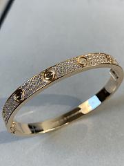 Cartier unworn Pink gold diamond Love bracelet - 2