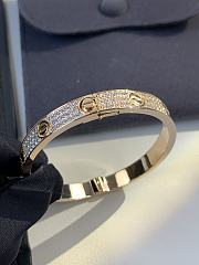 Cartier unworn Pink gold diamond Love bracelet - 3