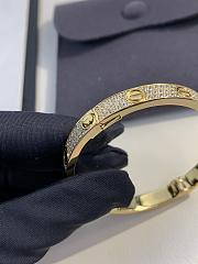 Cartier unworn Yellow Gold diamond Love bracelet - 3