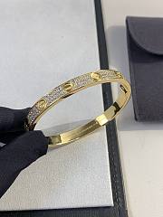 Cartier unworn Yellow Gold diamond Love bracelet - 4