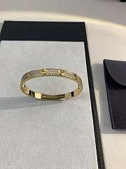 Cartier unworn Yellow Gold diamond Love bracelet - 5