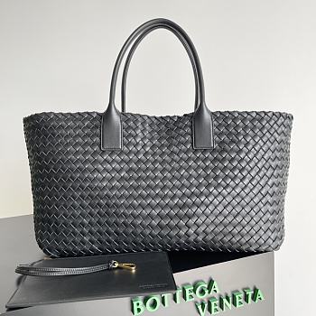 Bottega Veneta Cabat Large Intrecciato Tote Bag Black Size 51x18x28 cm