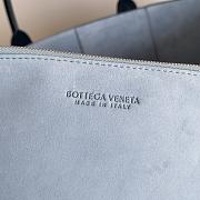 Bottega Veneta Leather Intreccio Weave Tote Bag Blue Size 47x33x13 cm - 2