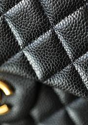 Chanel mini Flap bag grained calfskin gold metal/black Size 20x13x7 cm - 5