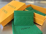 BOTTEGA VENETA Intreccio leather Green card case 731956 Size 10 x 8 x 0.5 cm - 1