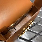 Valentino Garavani VLogo Chain shoulder bag in calfskin Brown Size 27x15x8 cm - 3